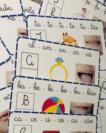 FICHAS DE LEITURA COM BOQUINHAS - LETRA CURSIVA - Imagem 3