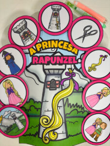 Luva de história Rapunzel