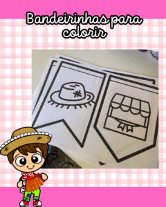 Bandeirinhas para colorir