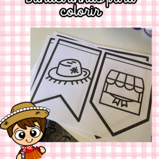 Bandeirinhas para colorir