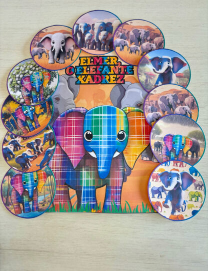 Luva de história: Elmer o elefante xadrez