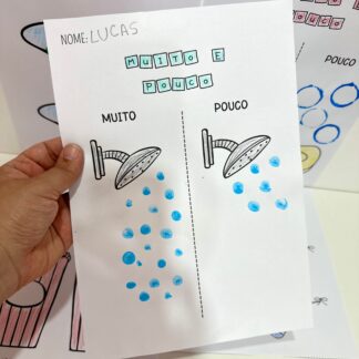 Atividades de artes tema Conceitos Grande e Pequeno