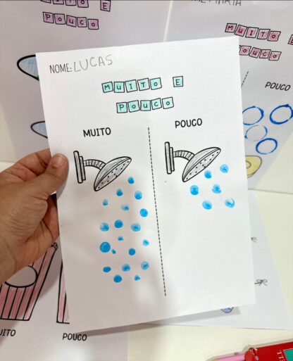 Atividades de artes- Conceitos Muito e pouco - Imagem 3