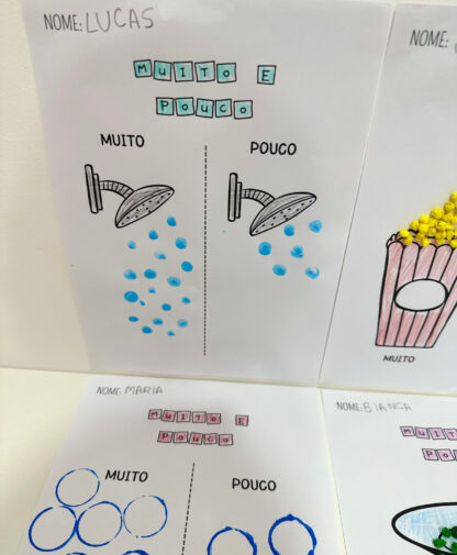 Atividades de artes- Conceitos Muito e pouco - Imagem 7