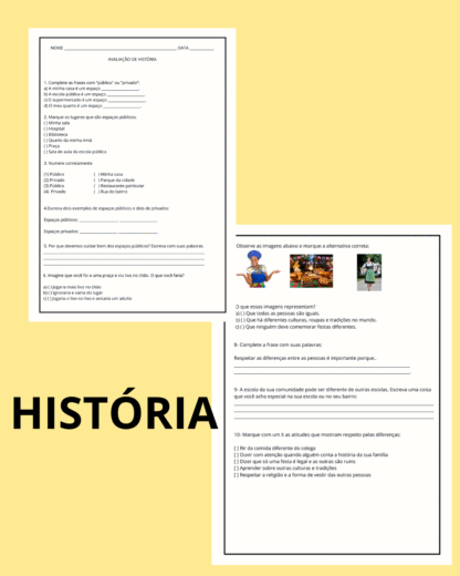 avaliação ciencias, história e geografia 3º ano - Imagem 3