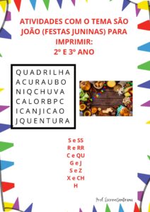 Atividade de São João (Língua Portuguesa)