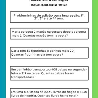 Probleminhas de Adição