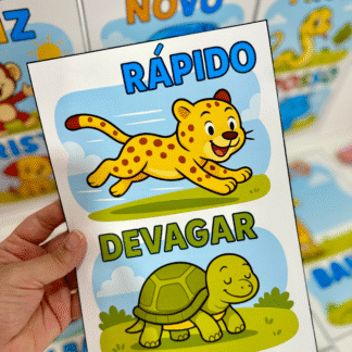 Fichas ilustradas para trabalhar Conceitos na Educação Infantil