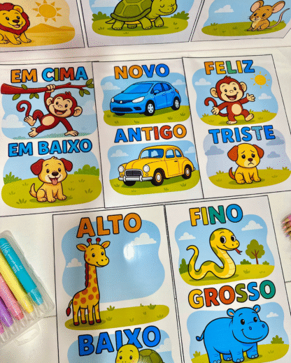 Fichas ilustradas para trabalhar Conceitos na Educação Infantil - Imagem 7