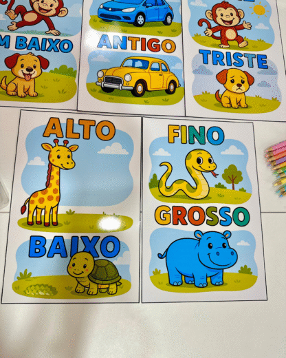 Fichas ilustradas para trabalhar Conceitos na Educação Infantil - Imagem 9