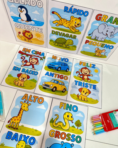Fichas ilustradas para trabalhar Conceitos na Educação Infantil - Imagem 11