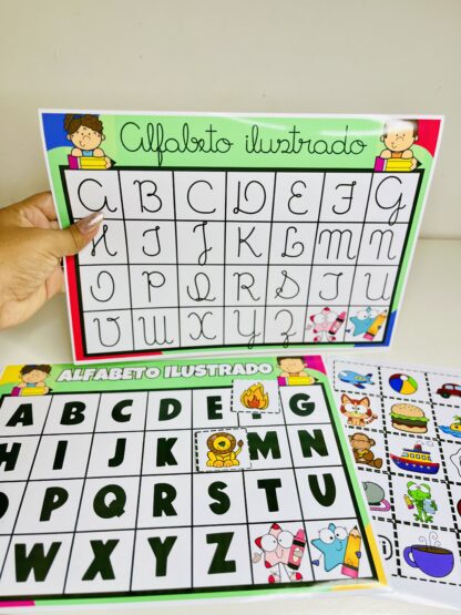 Alfabeto Ilustrado – Letras Bastão e Cursiva  - Imagem 5