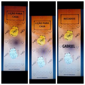 Marcadores de páginas para sala de aula gato