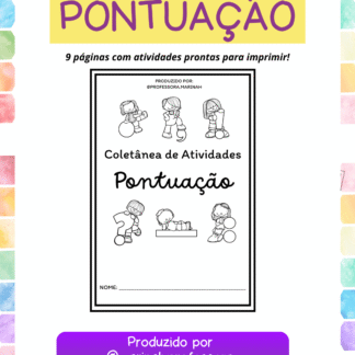 Pacote de Atividades de Pontuação – 9 Folhas Prontas para Imprimir