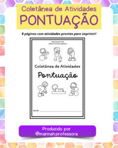 Pacote de Atividades de Pontuação – 9 Folhas Prontas para Imprimir