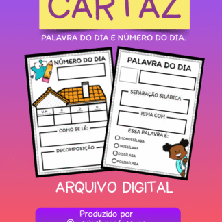 Cartaz: palavra e número do dia