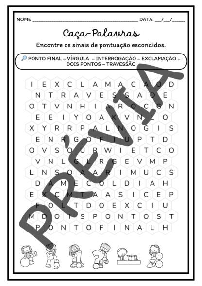 Pacote de Atividades de Pontuação – 9 Folhas Prontas para Imprimir - Image 2
