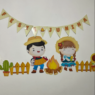🎉 Kit Completo Festa Junina | Painel, Atividades, Moldura para fotos, Lembrancinhas, Jogos, Viseira