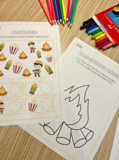 🎉 Apostila de Atividades - Festa Junina 🌽✏️ - Image 3