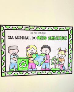 CARTAZ PARA COLORIR – DIA MUNDIAL DO MEIO AMBIENTE