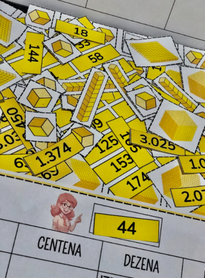 🔢 Sistema de Numeração Decimal para Imprimir – Material Dourado PDF com Unidade, Dezena, Centena e Milhar - Image 6