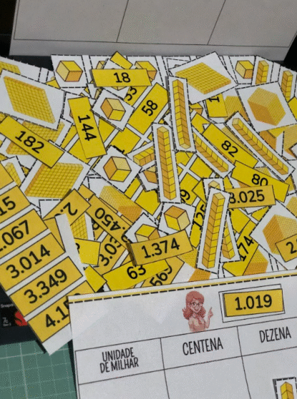 🔢 Sistema de Numeração Decimal para Imprimir – Material Dourado PDF com Unidade, Dezena, Centena e Milhar - Image 4