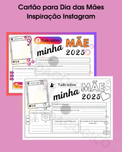 Cartão para o Dia das Mães inspiração Instagram