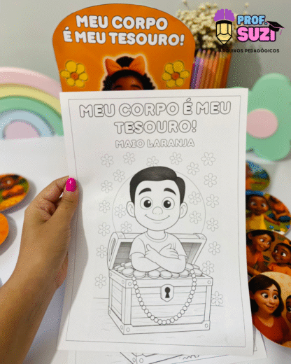 Luva de Histórias "Meu Corpo é Meu Tesouro" – Especial Maio Laranja! - Imagem 5