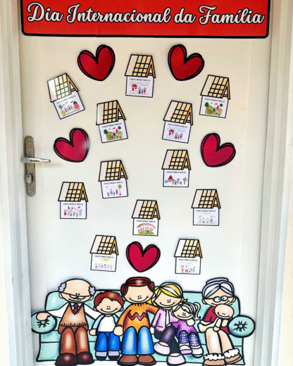 Decoração de porta dia da família