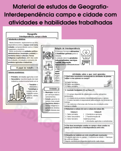 Material de estudos de Geografia-Interdependência campo e cidade