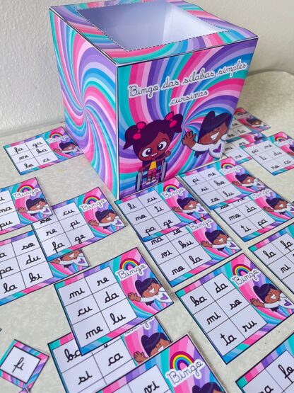 🎲 Bingo das Sílabas Simples Cursivas | PDF Educativo | Letra Cursiva - Imagem 4