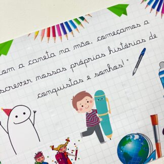 ✍️ Painel Festa da Caneta – Transição para Letra Cursiva | Recurso Pedagógico para Imprimir