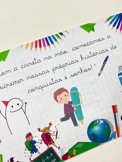✍️ Painel Festa da Caneta – Transição para Letra Cursiva | Recurso Pedagógico para Imprimir