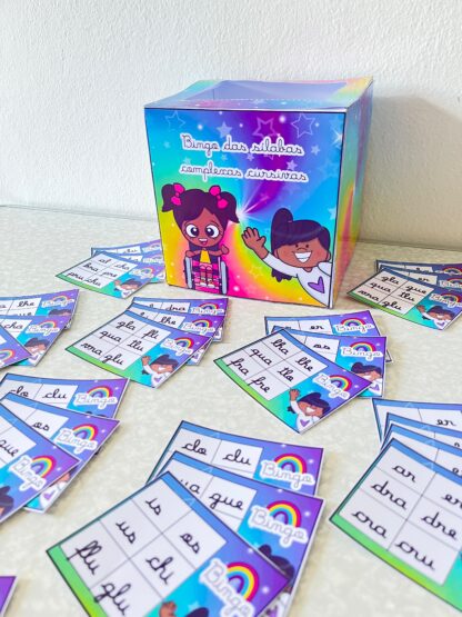 🎲 Bingo das Sílabas Complexas Cursivas | PDF Educativo | Letra Cursiva