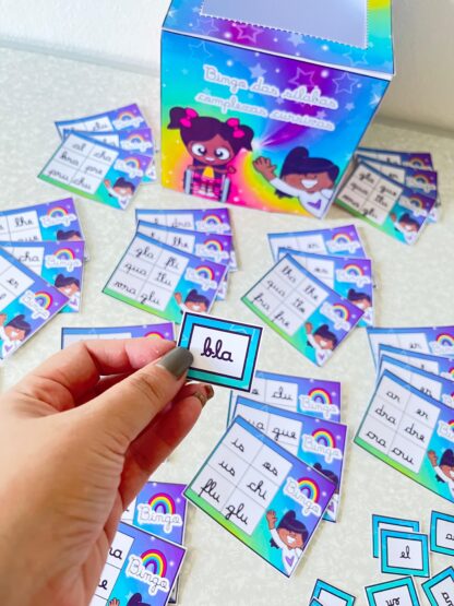 🎲 Bingo das Sílabas Complexas Cursivas | PDF Educativo | Letra Cursiva - Image 2
