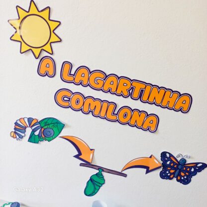 🦋 A Lagartinha Comilona – Mural, Luva Pedagógica, Coroa, Ciclo da Borboleta e Atividades PDF - Image 4
