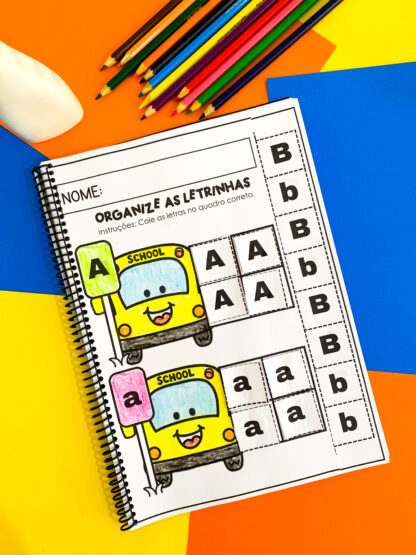 Apostila Organizando Letrinhas – Estacione Letras Bastão Maiúsculas e Minúsculas! - Image 3