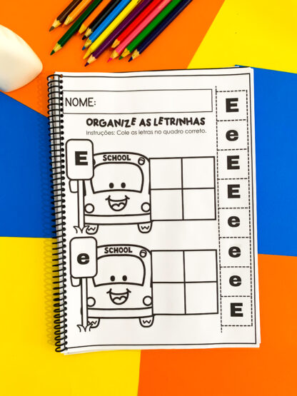 Apostila Organizando Letrinhas – Estacione Letras Bastão Maiúsculas e Minúsculas! - Image 6