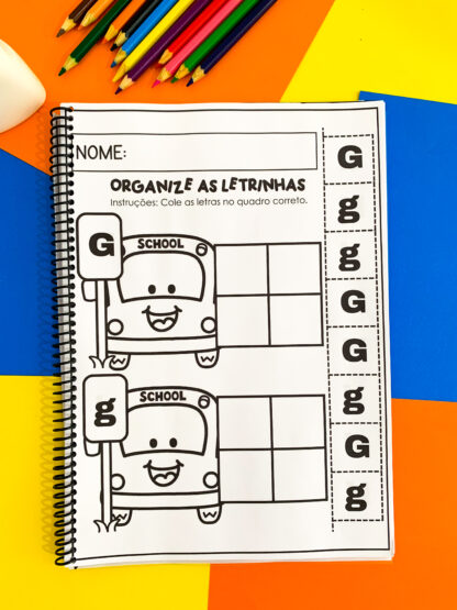 Apostila Organizando Letrinhas – Estacione Letras Bastão Maiúsculas e Minúsculas! - Image 7