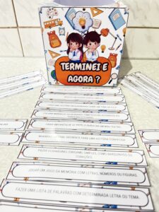 Caixa “Terminei e agora ?”