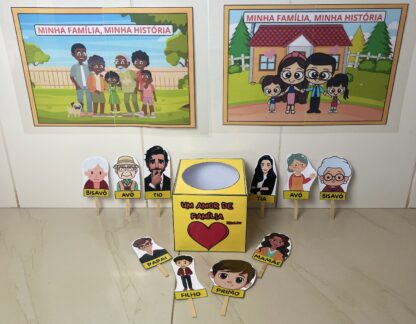 KIT DIA DA FAMÍLIA - PAINEL E CAIXINHA DE HISTÓRIA