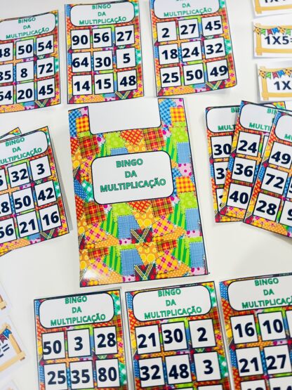 Matemática: bingo de multiplicação