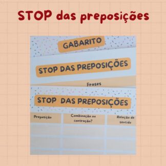 STOP das preposições