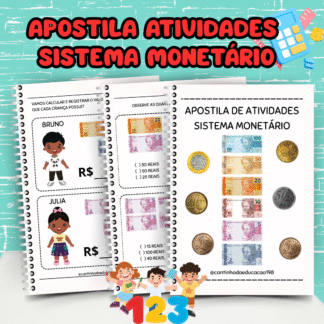 💰 Apostila Sistema Monetário para Imprimir – Atividades PDF de Matemática Infantil
