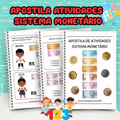 💰 Apostila Sistema Monetário para Imprimir – Atividades PDF de Matemática Infantil