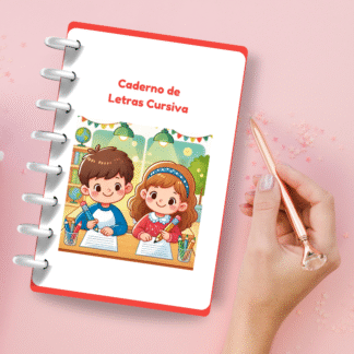 Caderno letra cursiva