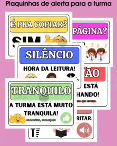 Kit de plaquinhas de Alerta