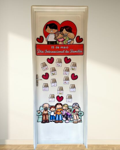 Decoração de porta tema Dia Internacional da Família. - Image 4