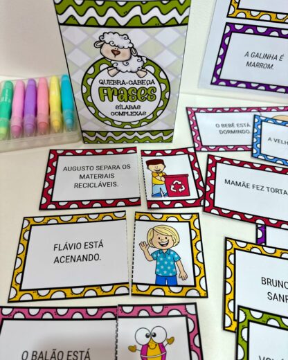 QUEBRA-CABEÇA DAS FRASES - SÍLABAS COMPLEXAS - Imagem 6