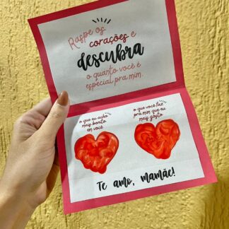 Dia das Mães! Cartão raspadinha